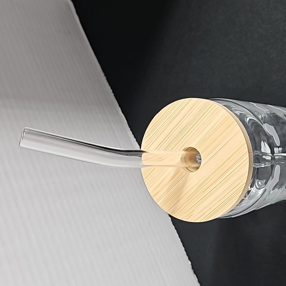 GLASS TUMBLER WITH GLASS STRAW - Picture 4 of 7